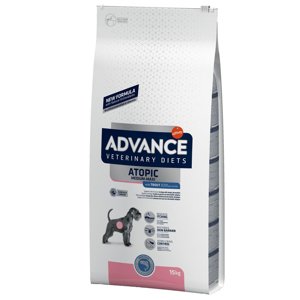15kg Advance Veterinary Diets Atopic pisztráng száraz kutyatáp 13+2 ingyen akcióban
