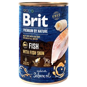 6x400g  Brit Premium by Nature gazdaságos csomag nedves kutyatáp - Hal halbőrrel