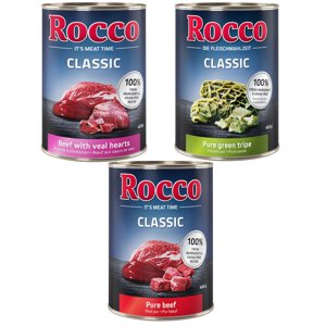 6x400g Rocco Classic próbacsomag óriási kedvezménnyel! nedves kuytatáp - Marha mix