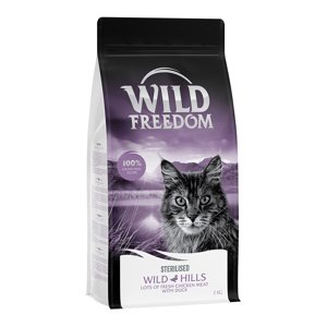 2kg Wild Freedom Adult "Wild Hills" Sterilised kacsa - gabonamentes száraz macskatáp 15% árengedménnyel