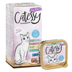 8x100g Catessy tálcás nedves macskatáp vegyes csomag: Finom pástétom 2. mix rendkívüli árengedménnyel