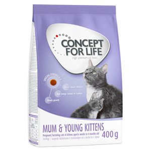400g Concept for Life Mum & Young Kittens száraz macskatáp 20% árengedménnyel