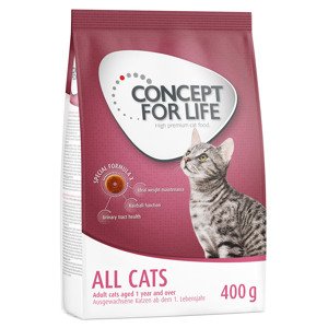 400g Concept for Life All Cats száraz macskatáp 20% árengedménnyel