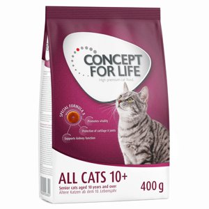 400g Concept for Life All Cats 10+ - javított receptúra! száraz macskatáp 20% árengedménnyel