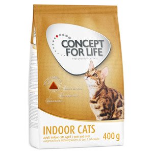 400g Concept for Life Indoor Cats száraz macskatáp 20% árengedménnyel