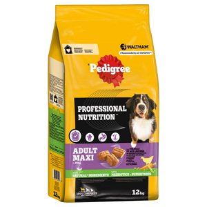 12kg Pedigree Adult Maxi >25kg szárnyas & zöldség száraz kutyatáp 20% kedvezménnyel