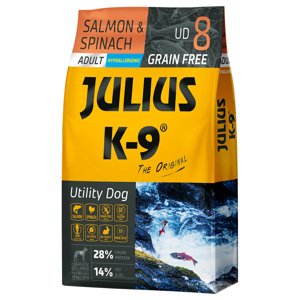 10kg JULIUS K-9 Adult lazac és spenót száraz kutyatáp