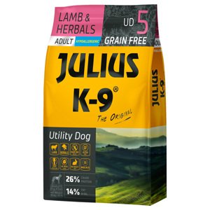 10kg JULIUS K-9 Adult bárány & gyógynövények száraz kutyatáp