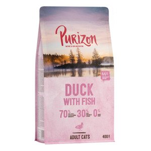 400 g Purizon Adult kacsa & hal gabonamentes száraz macskatáp rendkívüli árengedménnyel