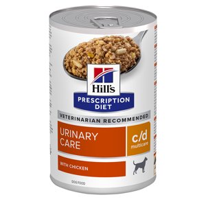 12x370g 10 + 2 ingyen! Hill's Prescription Diet nedves kutyatáp - c/d Multicare Urinary Care csirke