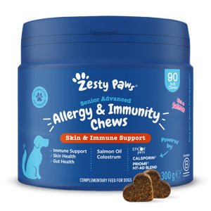 2x90db Zesty Paws Senior Allergy & Immunity lazac étrendkiegészítő kutyáknak