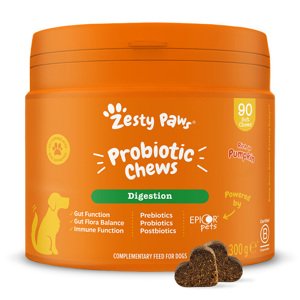 2x90db Zesty Paws Probiotic Chews tök étrendkiegészítő kutyáknak