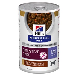 12x354g 10 + 2 ingyen! Hill's Prescription Diet nedves kutyatáp - i/d Low Fat Digestive Care Ragu