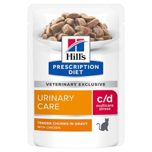 12x85g10 + 2 ingyen! Hill’s Prescription Diet nedves macskatáp - c/d Urinary Stress Urinary Care csirke