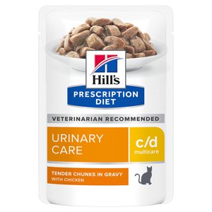 12x85g10 + 2 ingyen! Hill’s Prescription Diet nedves macskatáp - c/d Multicare Urinary Care csirke