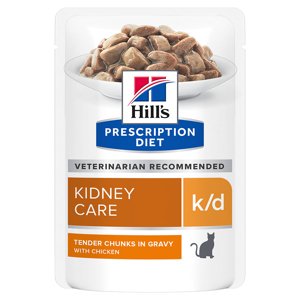 12x85g10 + 2 ingyen! Hill’s Prescription Diet nedves macskatáp - k/d Kidney Care csirke