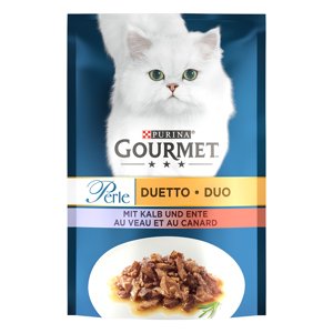 26x85g Gourmet Perle borjú & kacsa nedves macskatáp 20% kedvezménnyel