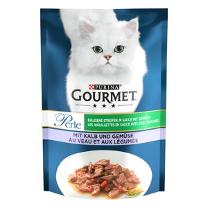 26x85g Gourmet Perle borjú & zöldség nedves macskatáp 20% kedvezménnyel