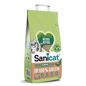 2x2,5kg Sanicat Natura Activa 100% Green macskaalom