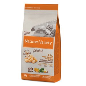 2x7kg Nature's Variety Selected Sterilised csirke száraz macskatáp 15% árengedménnyel