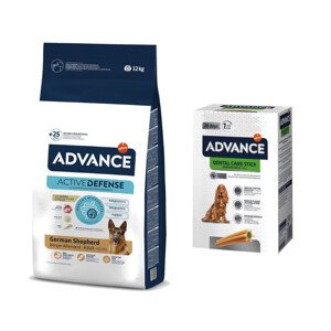 12kg Advance németjuhász száraz kutyatáp+720g Dental Care Snack ingyen