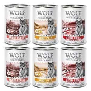 6x400g Wolf of Wilderness vegyes csomag óriási kedvezménnyel! nedves kutyatáp SENIOR Szárnyas & marha, szárnyas & sertés, szárnyas & csirke