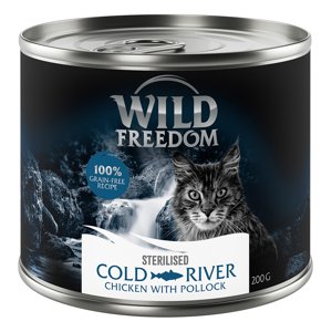 6x200g Wild Freedom Cold River - csirke & tőkehal nedves macskatáp rendkívüli árengedménnyel