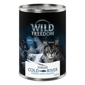6x400g Wild Freedom Cold River - csirke & tőkehal nedves macskatáp rendkívüli árengedménnyel
