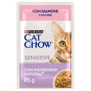 52x85g Cat Chow Sensitive lazac & cukkini nedves macskatáp