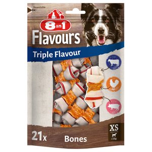 4x21db 8in1 Triple Flavour XS rágócsontok kutyasnack 3+1 ingyen akcióban