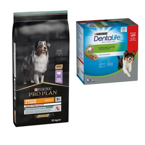 12kg PURINA PRO PLAN OptiDigest Medium & Large Adult száraz kutyatáp+Dentalife kutyasnack ingyen