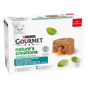 12x85g Gourmet Nature's Creations Gravy Heart nedves macskatáp vegyesen