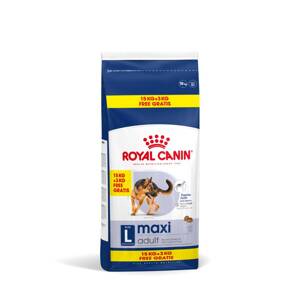 18kg Royal Canin Size Maxi Adult száraz kutyatáp 15+3kg ingyen