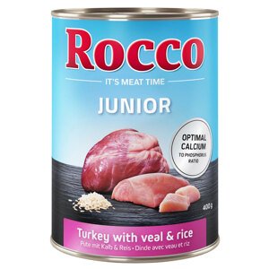 6x400g Rocco Junior  Pulyka, borjúszív & rizs nedves kutyatáp rendkívüli árengedménnyel