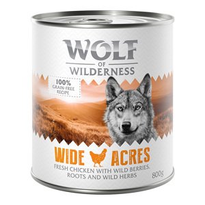 12x800g 11 + 1 ingyen! Wolf of Wilderness nedves kutyatáp - Wide Acres csirke