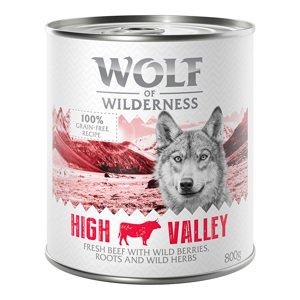 12x800g 11 + 1 ingyen! Wolf of Wilderness nedves kutyatáp - High Valley marha