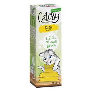 26x85g Catessy csirkefalatok szószban nedves macskatáp 10% kedvezménnyel