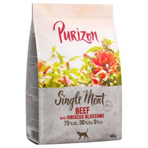 2x400g Purizon Single Meat marha & hibiszkuszvirág száraz macskatáp 10% árengedménnyel