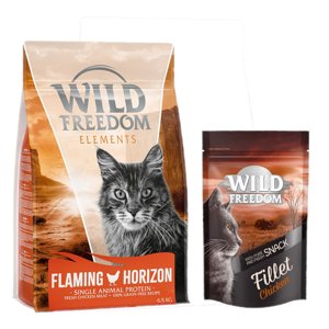 6,5kg Wild Freedom Adult "Flaming Horizon" csirke száraz macskatáp+100g Wild Freedom Filet csirke macskasnack ingyen
