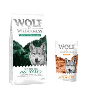 12 kg Wolf of Wilderness száraz kutyatáp + “Explore the Wide Acres” csirke 100 g kutyasnack ingyen! - "Explore The Vast Forests" - Weight Management