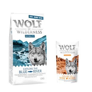 12 kg Wolf of Wilderness száraz kutyatáp + “Explore the Wide Acres” csirke 100 g kutyasnack ingyen! - "Explore The Blue River" Mobility - szabad tartású csirke & lazac