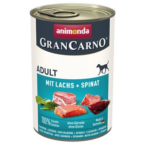 Animonda GranCarno Original Adult 6 x 400 g - Lachs & Spinat