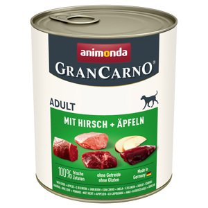 6x800g Animonda GranCarno Original Adult szarvas & alma nedves kutyatáp