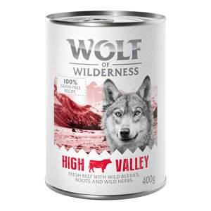 6x400g Wolf of Wilderness Adult Wild Hills kutyatáp - High Valley marha
