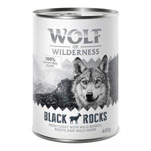 6x400g Wolf of Wilderness Adult nedves kutyatáp-Black Rocks kecske