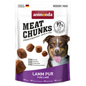 4x80g Animonda Meat Chunks Medium / Maxi kutyasnack-bárány pur