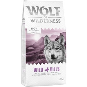 12 kg Wolf of Wilderness rendkívüli árengedménnyel- Wild Hills - kacsa