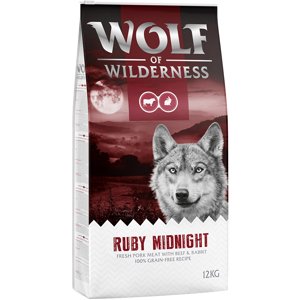 12 kg Wolf of Wilderness rendkívüli árengedménnyel- Ruby Midnight - marha & nyúl