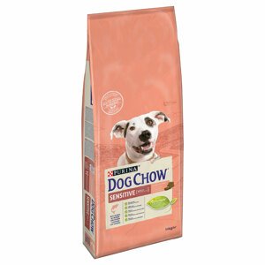 14kg PURINA Dog Chow Adult Sensitive lazac száraz kutyatáp 12+2 kg ingyen akcióban