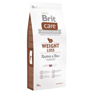 12kg Brit Care Weight Loss nyúl & rizs száraz kutyatáp